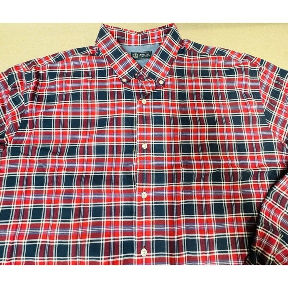 ARROW Men's Ombre Plaid Long Sleeve Button down Woven Shirt SIZE XL - Picture 7 of 8